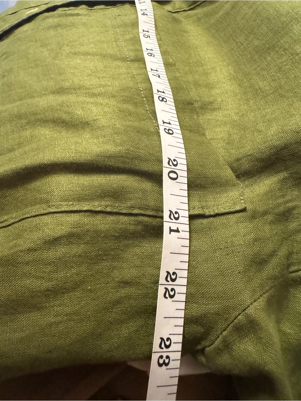 Magaschoni Olive Green Linen Button-Down Shirt - Picture 5 of 6